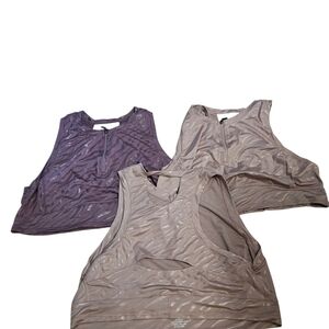 Tahari Sport 3X Yoga Athletic Crop Tank Lot 3 Plus Size Workout Gym Fitness ws91